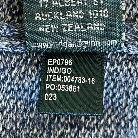 Rodd & Gunn Merrick Bay 1/4 Zip Cotton Sweater in Indigo Size XL - Picture 11 of 12